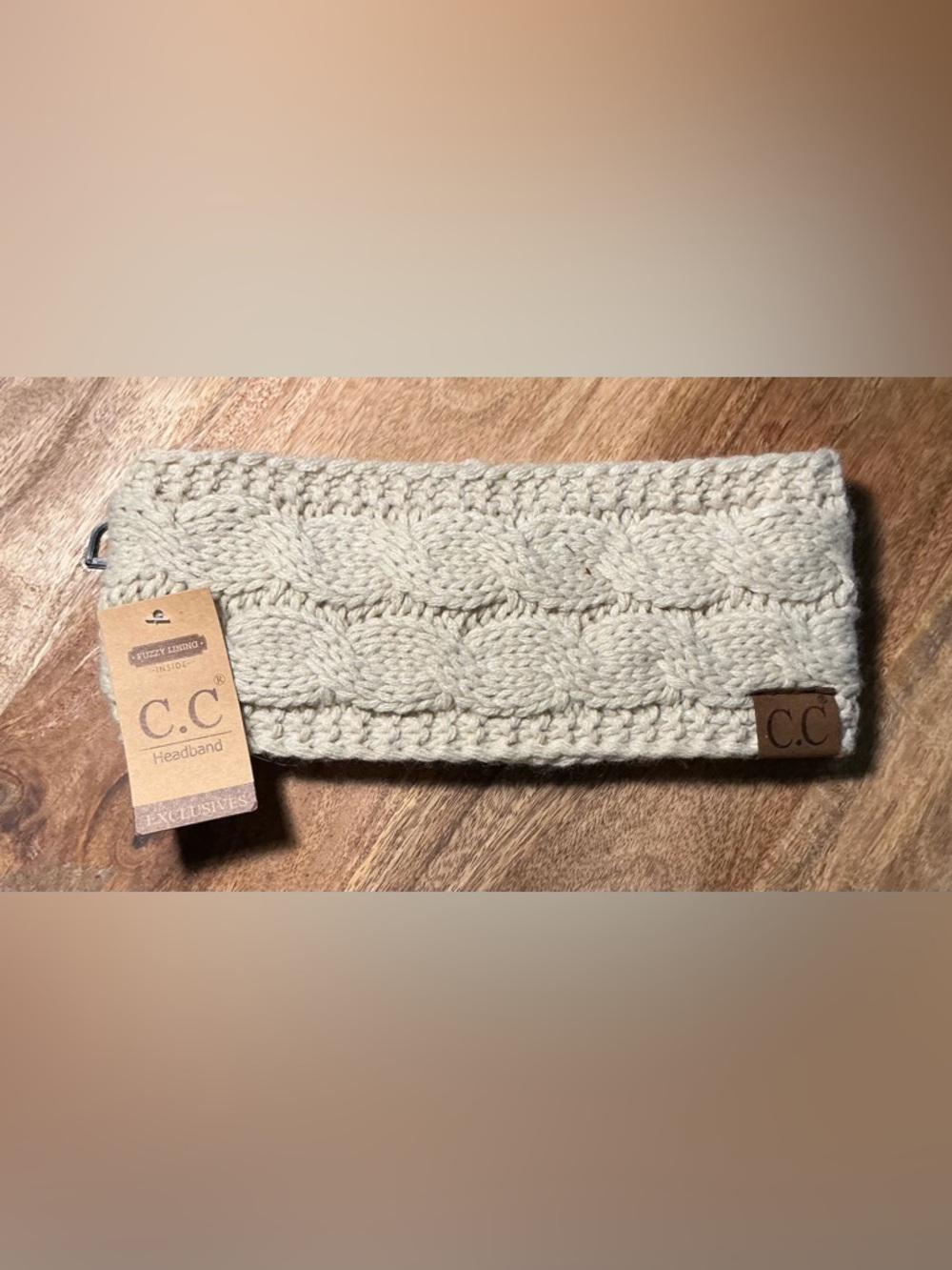 C.C Cream Cable Knit Headband NWT